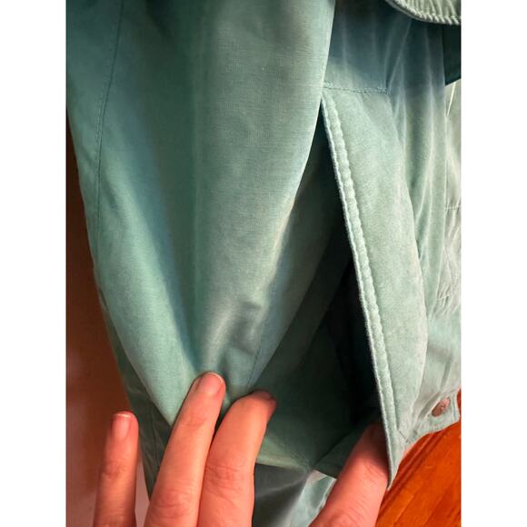 Fleet Street Vintage Teal Hooded Puffer Coat Small 80s 90s Parka - Picture 12 of 12